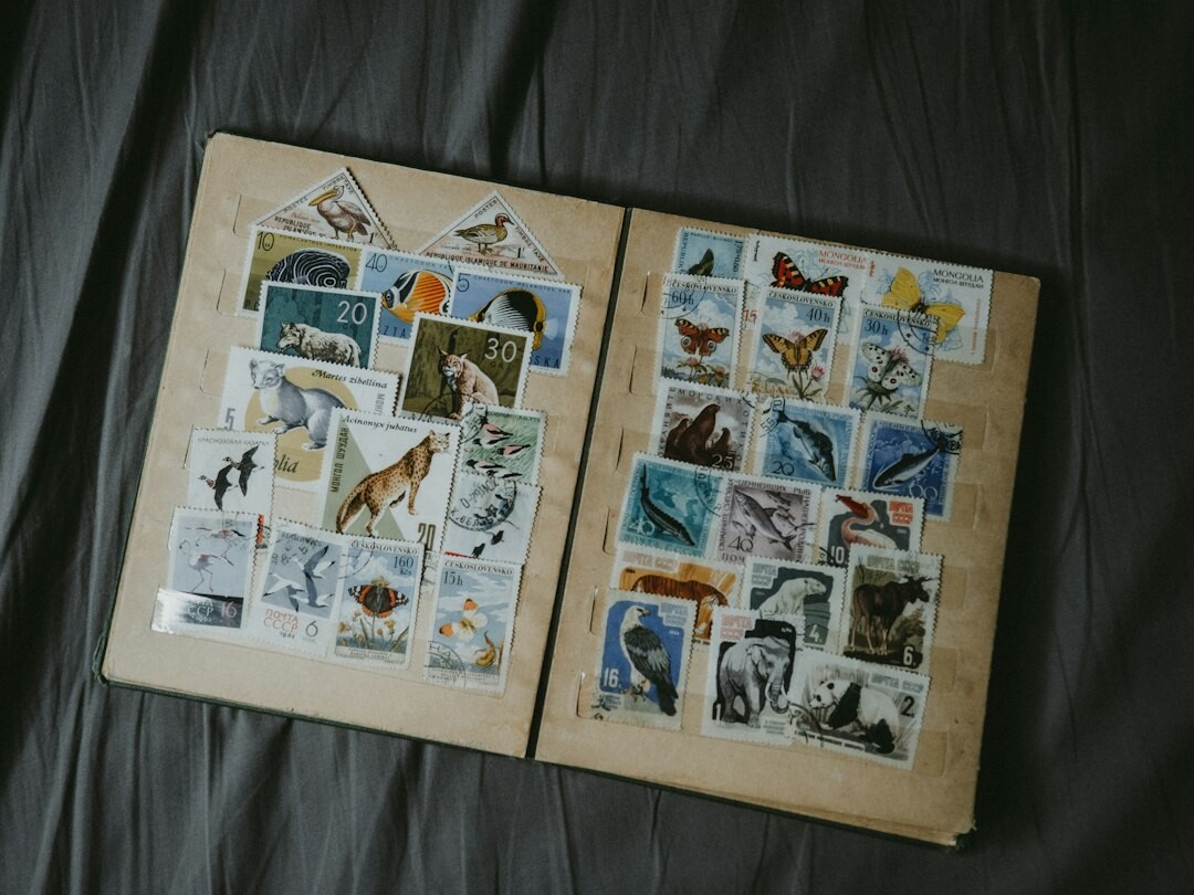 vintage stamp album