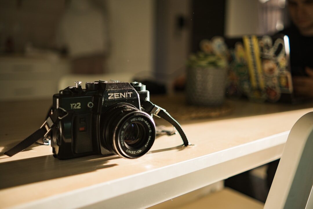 vintage camera on table